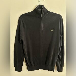 LACOSTE MEN’S HALF-ZIP WOOL SWEATER